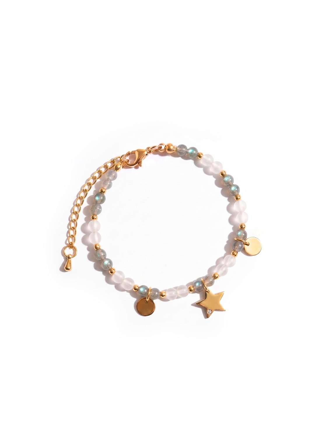 Bracciale "Incanto" in Labradorite e Cristallo di Rocca
