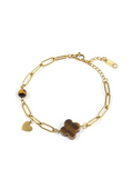 Bracciale "Quadrifoglio" Occhio di Tigre