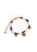 Bracciale "Incanto" in Onice Nero e Cristallo di Rocca