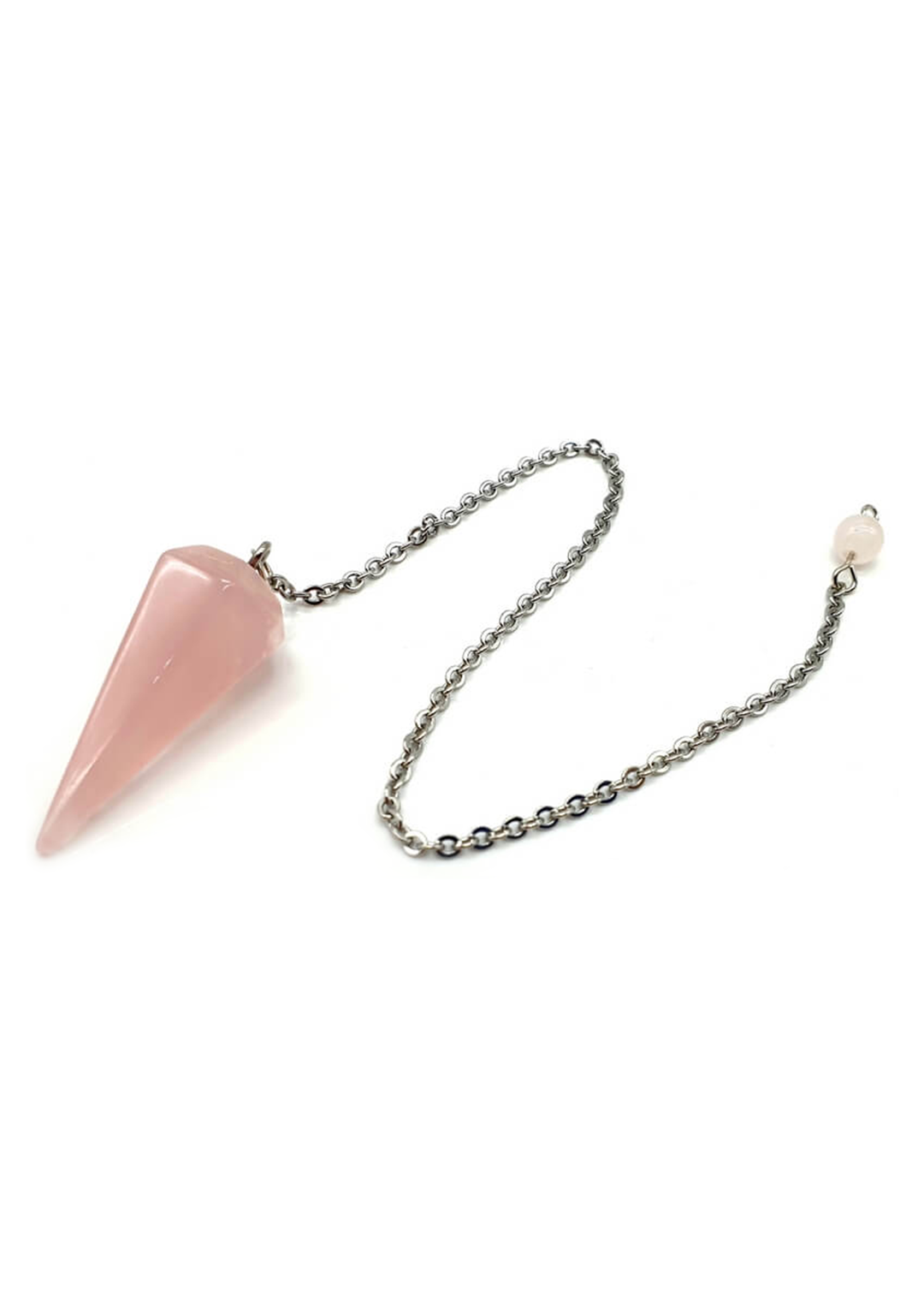 Pendolo Conico in Quarzo Rosa
