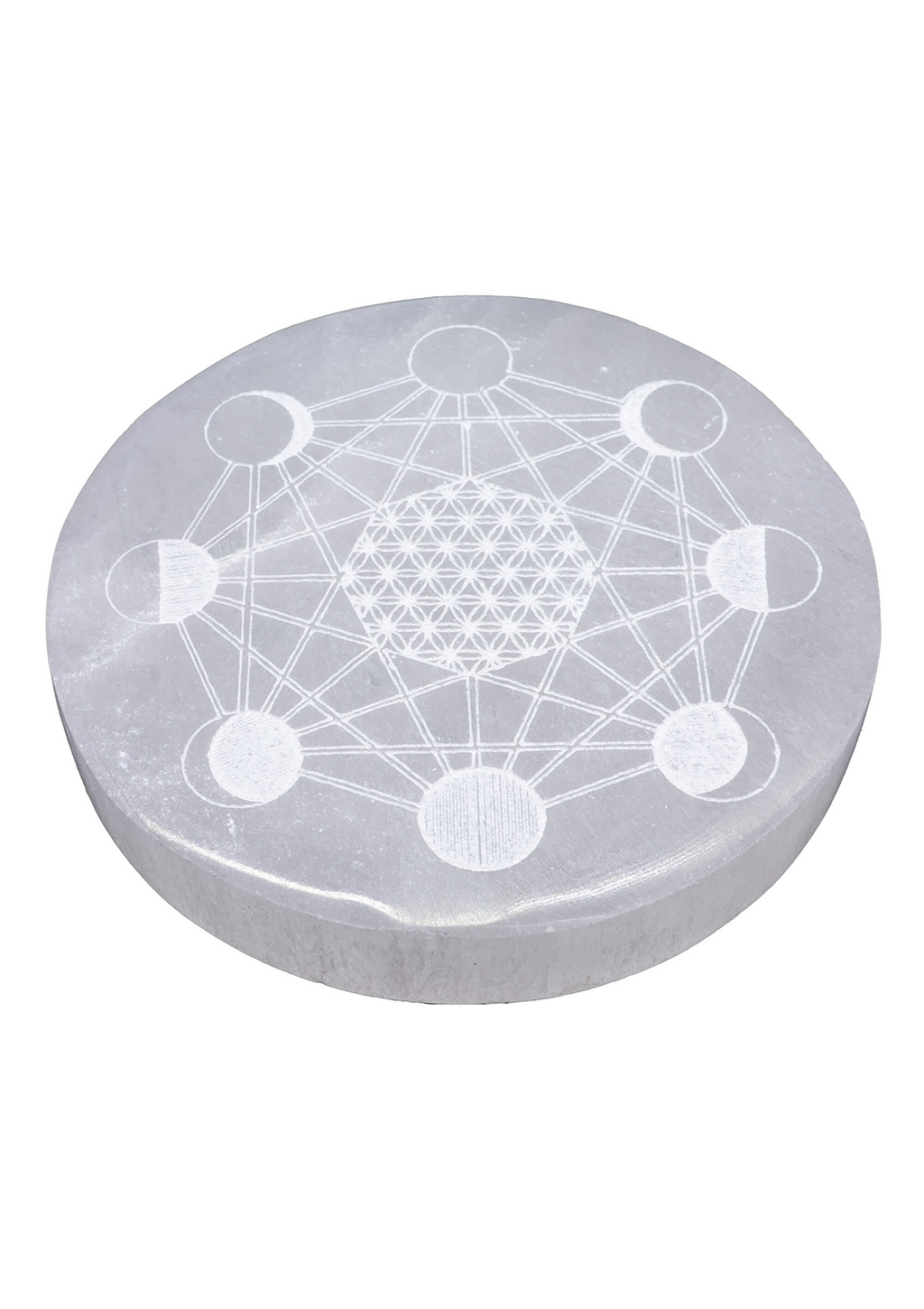 Quadrante Lunare Piatto Selenite 10cm