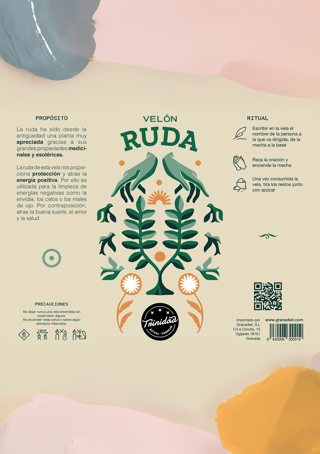 Velón "Ruda" - Per rituali di purificazione