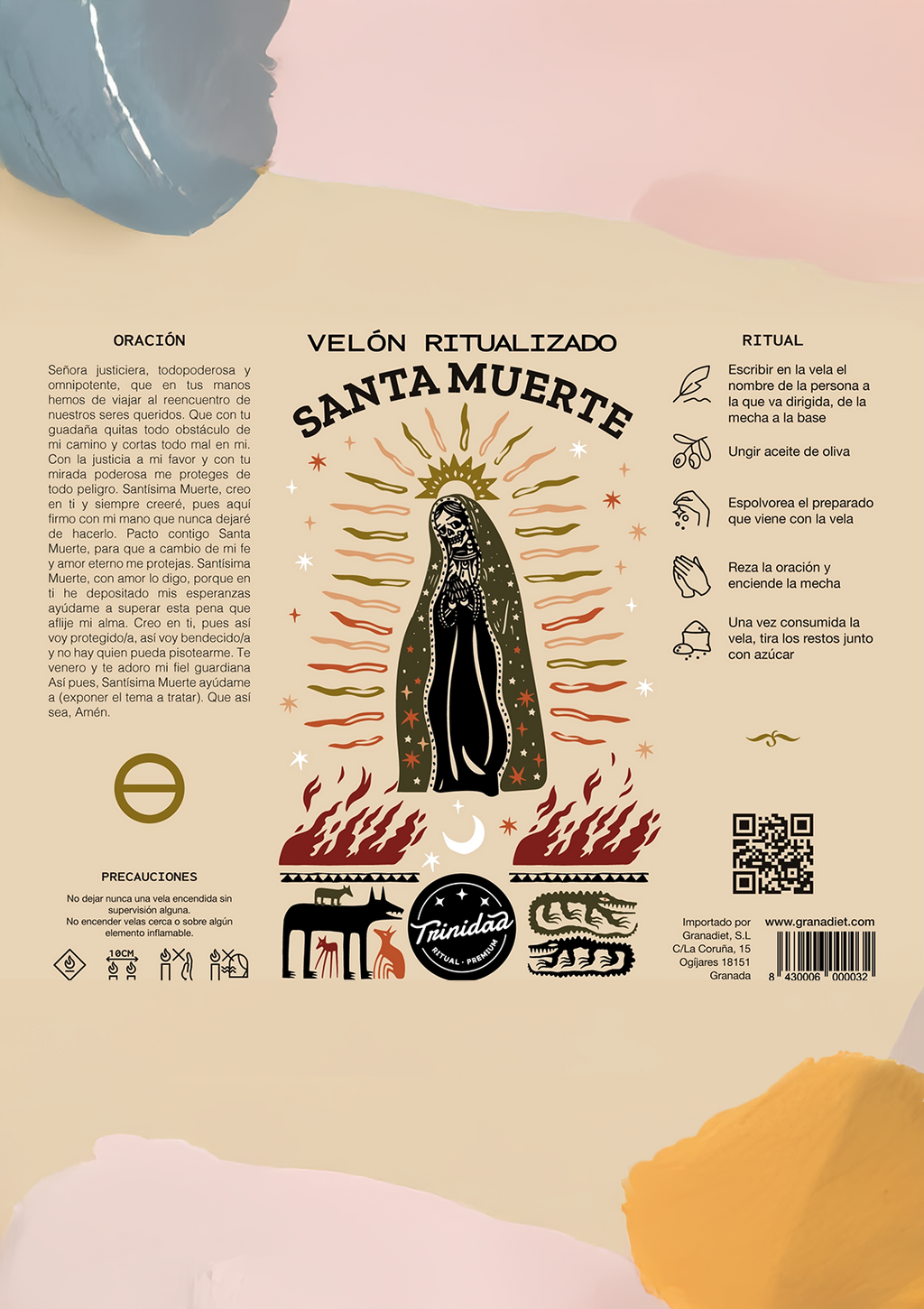 Velón "Santa Muerte" - Invocazione della Santa