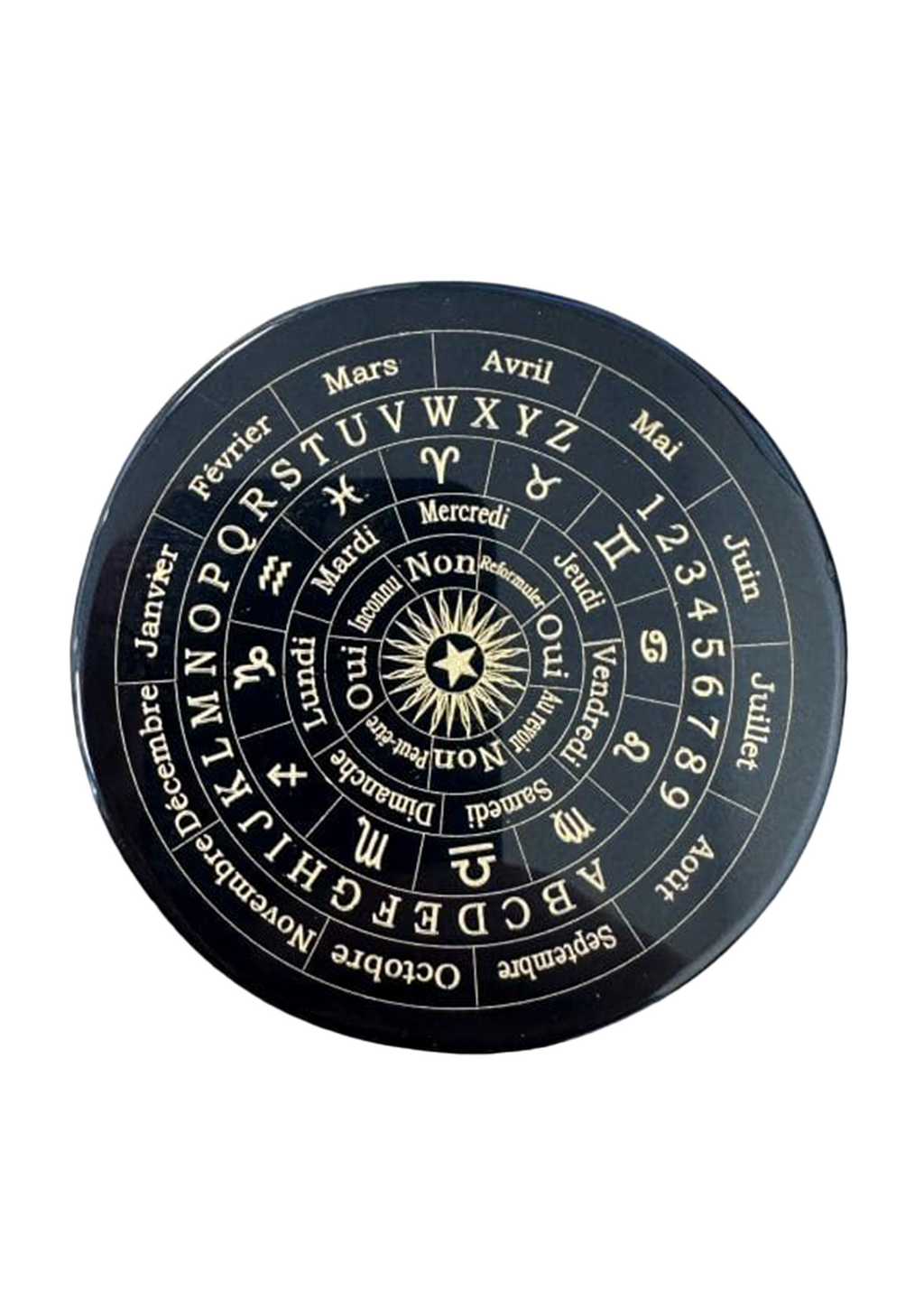 Placca divinatoria in Onice Nero 8 cm